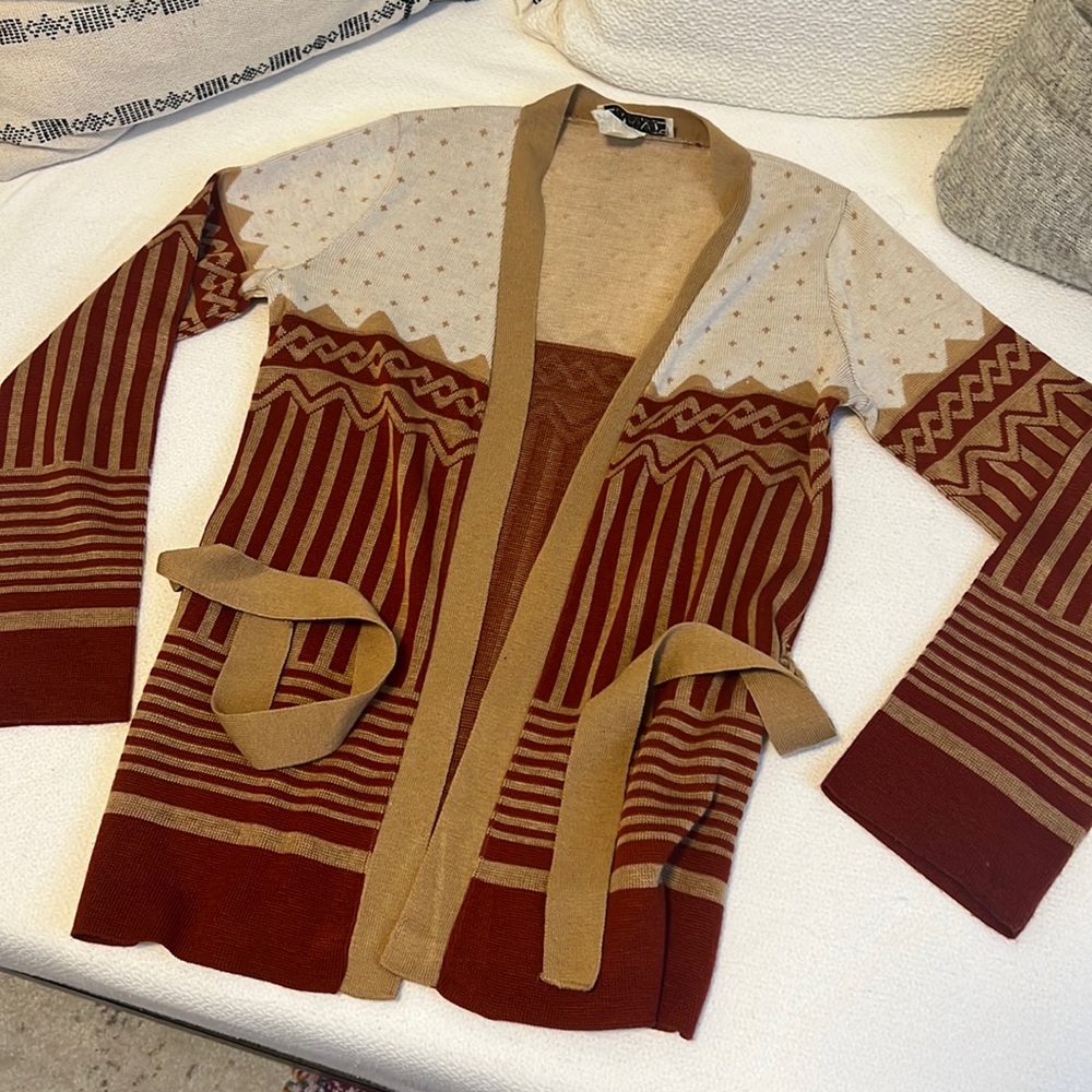 Vintage Tie Wrap Cardigan Sweater
